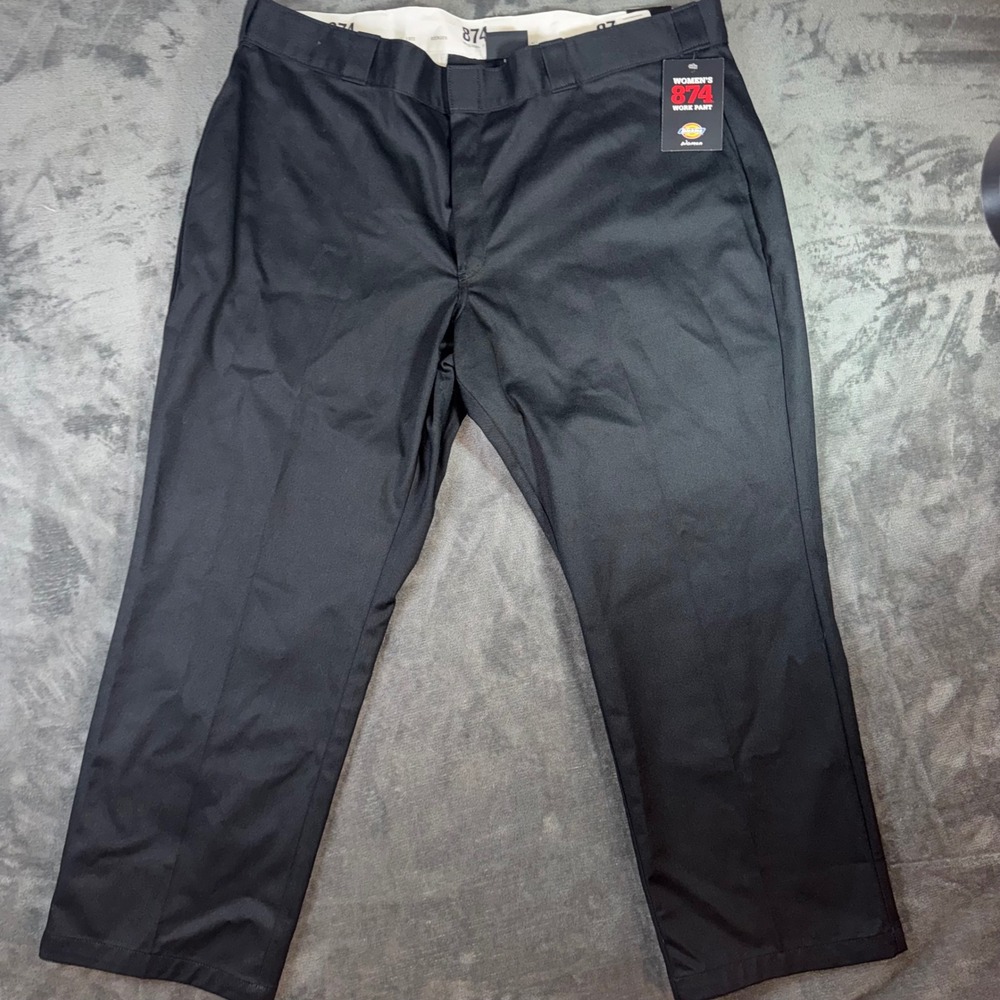 NWT Women 20W SH Dickies Work Pant Black NEW 874 Original Fit Twill Trousers